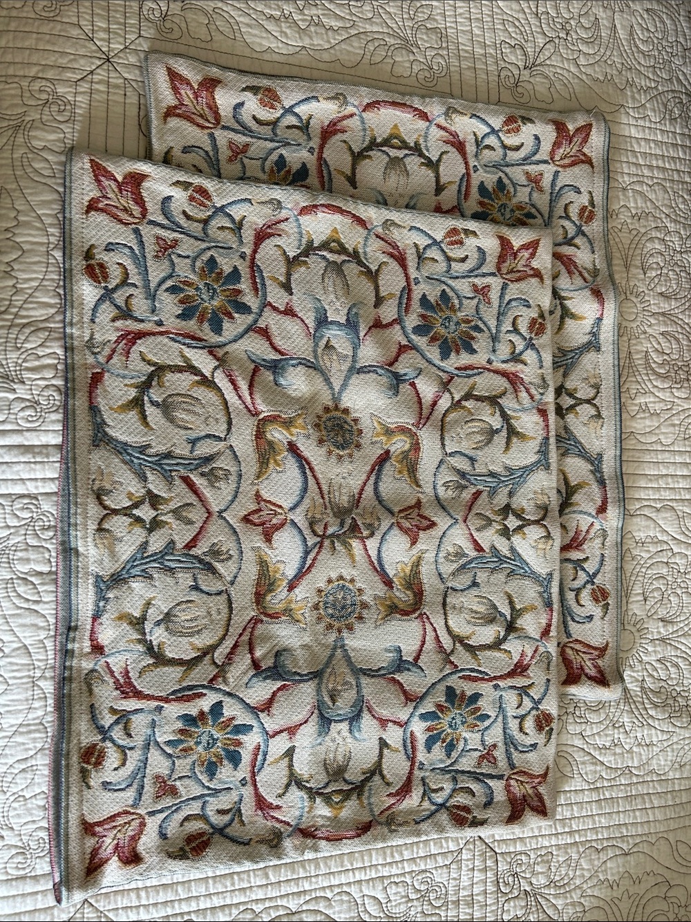 Soft Surroundings pair of standard tapestry pillow shams.